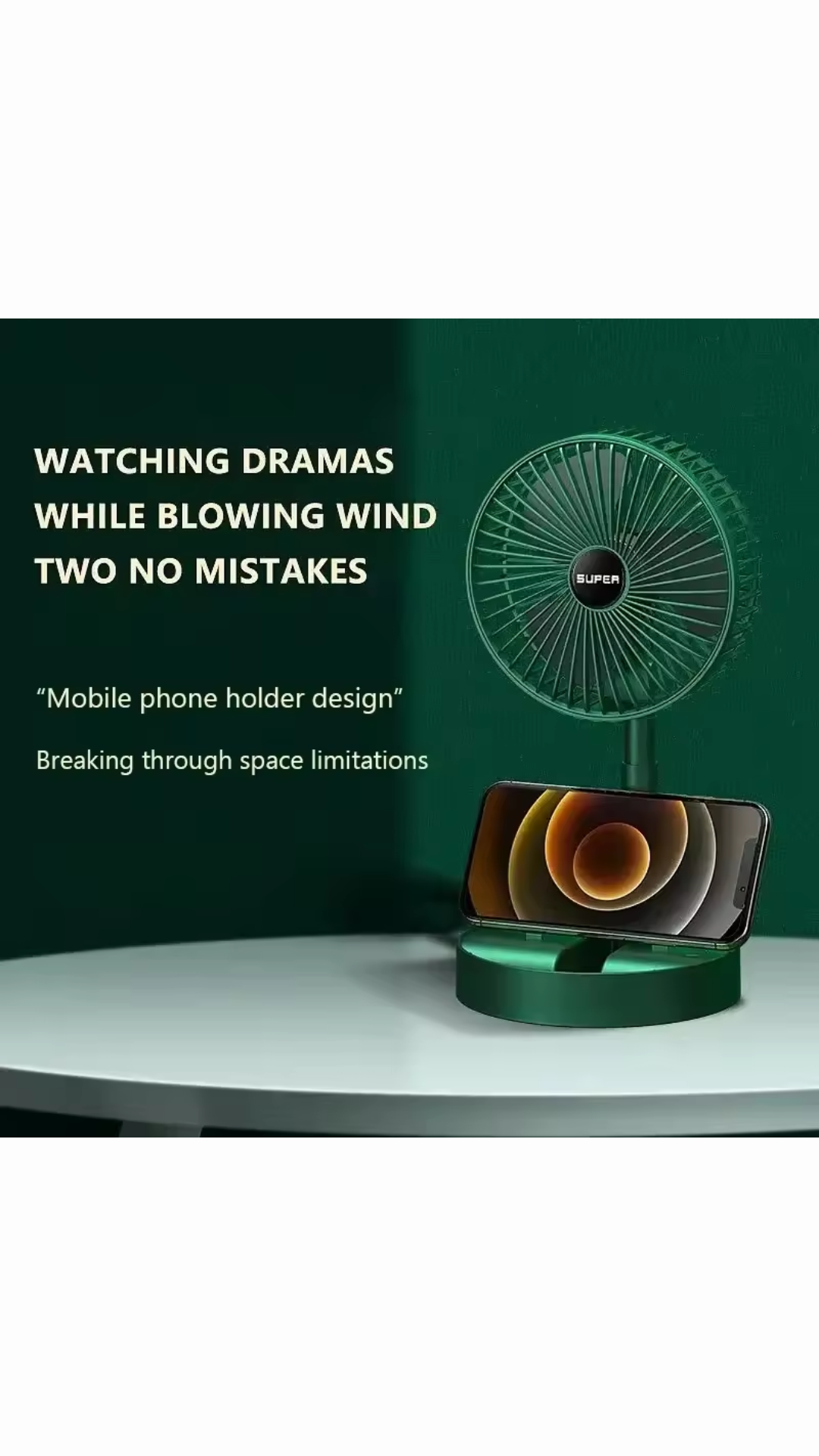 SmartFold™ 3-in-1 Rechargeable Desk Fan™
