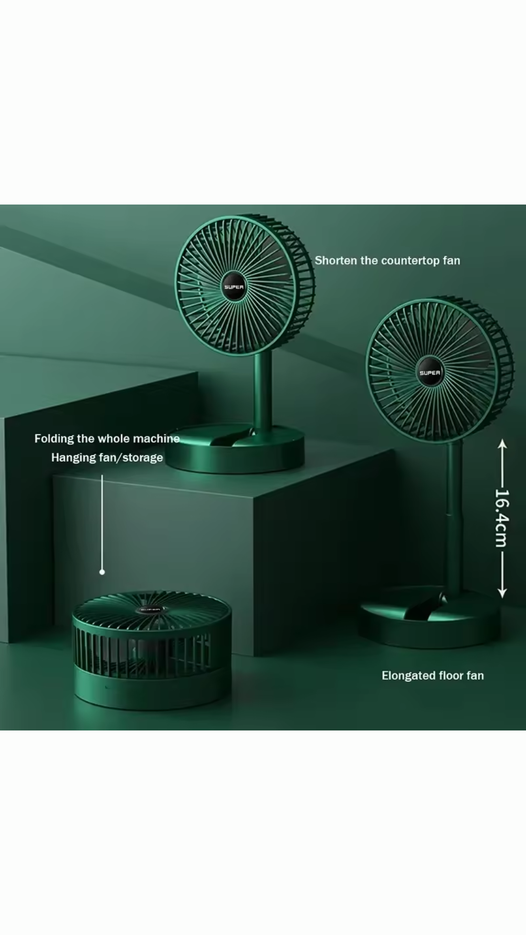 SmartFold™ 3-in-1 Rechargeable Desk Fan™