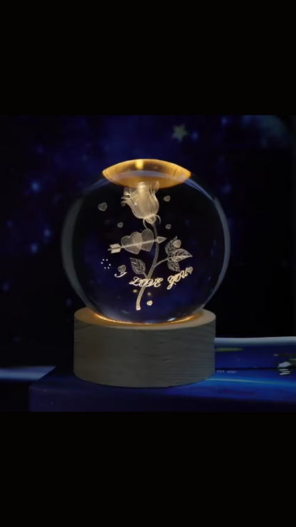 3D Engraved Crystal Sphere™