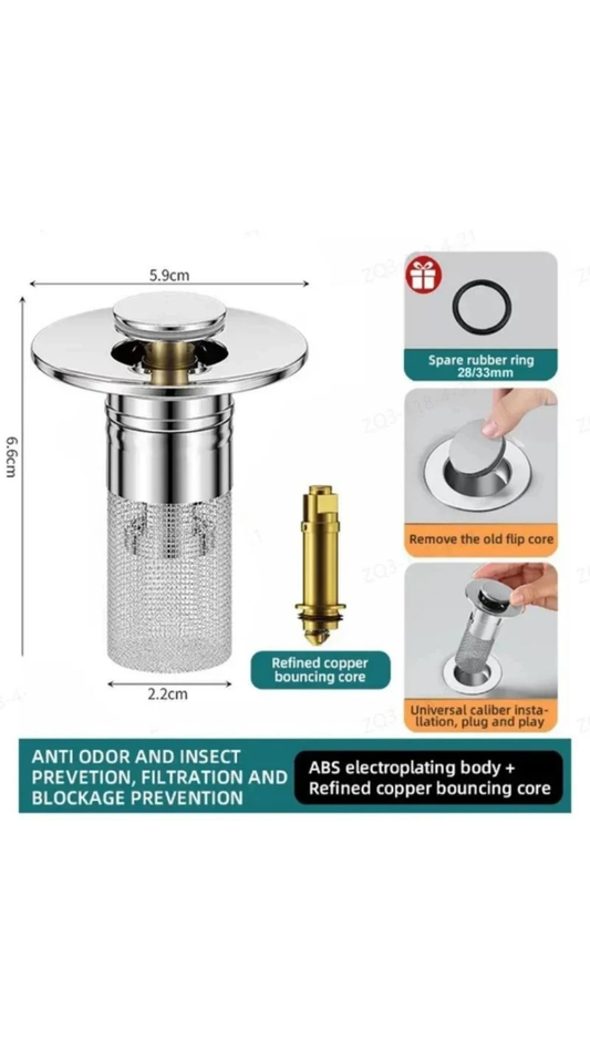 DrainGuard™ – Anti-Clog Sink Strainer &amp; Stopper