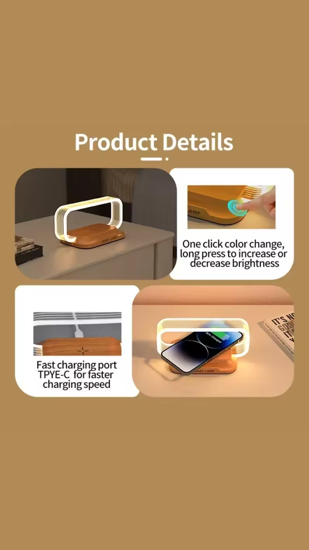 Touch-Sensitive Wireless Charger Lamp™
