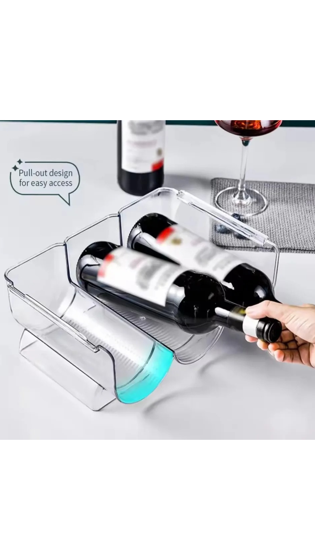 StackMate™ – Clear Fridge Bottle Organizer