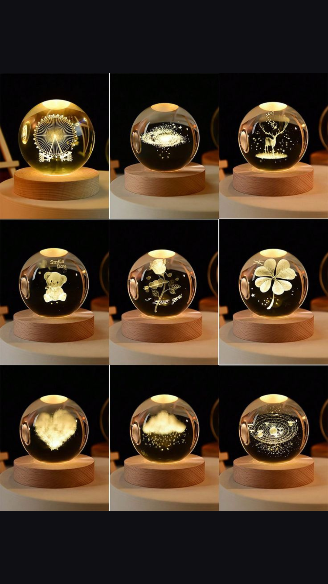 3D Engraved Crystal Sphere™