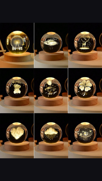 3D Engraved Crystal Sphere™