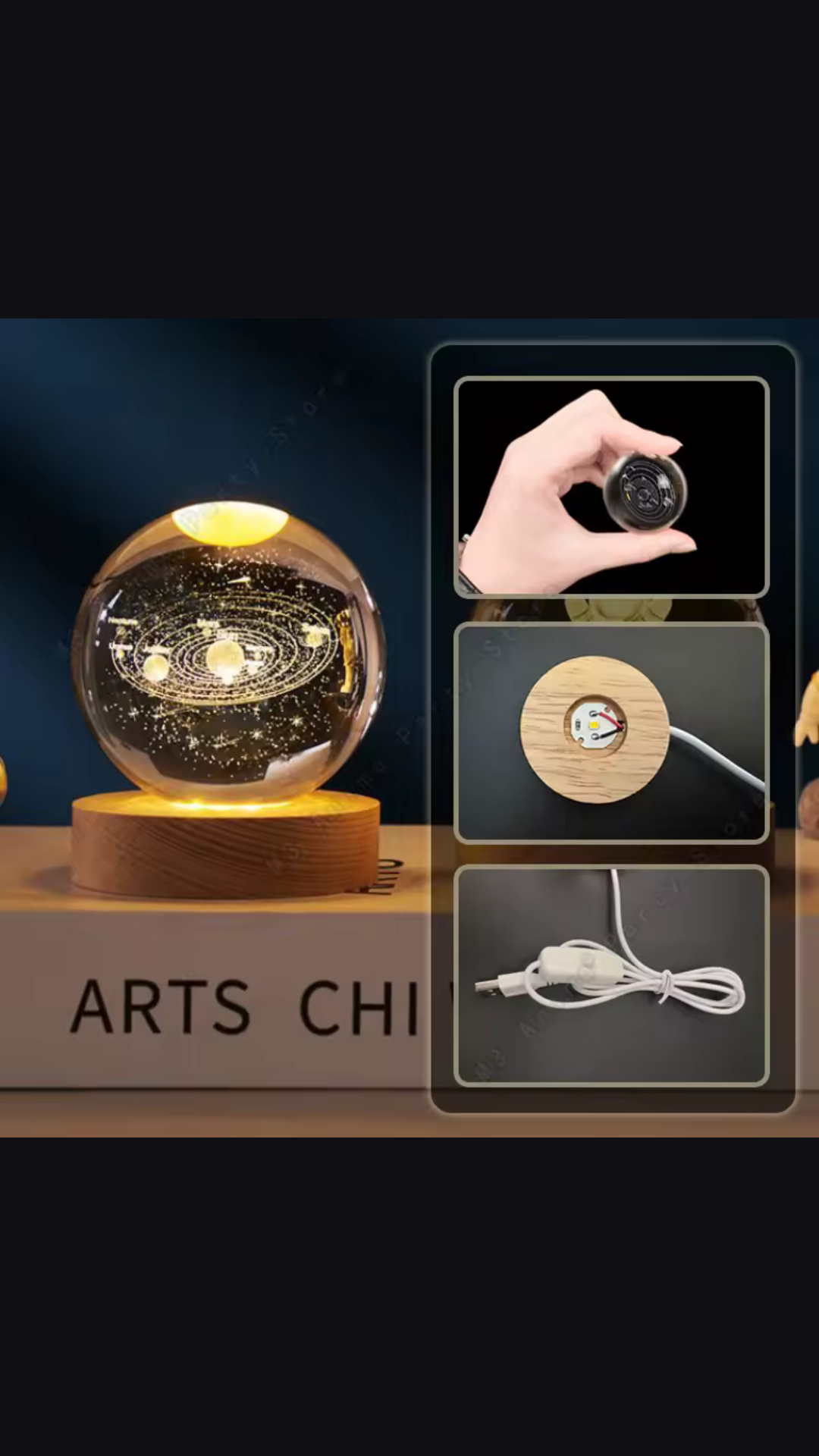 3D Engraved Crystal Sphere™