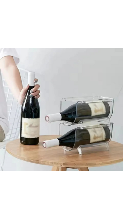 StackMate™ – Clear Fridge Bottle Organizer