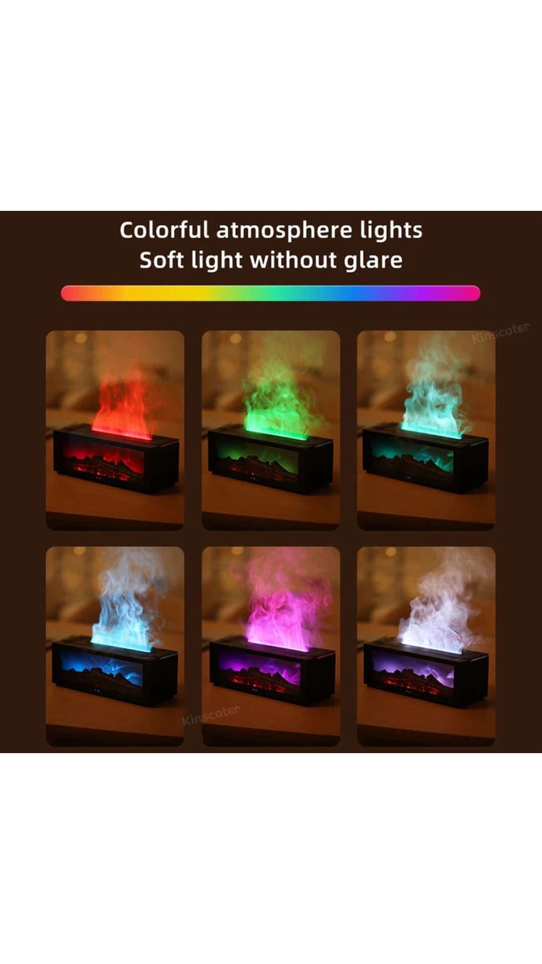 FlameGlow™ – Aromatherapy Humidifier &amp; Nightlight