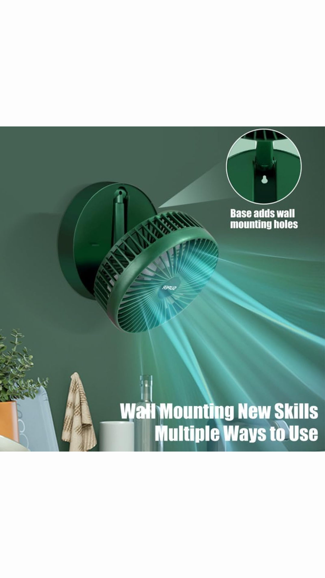 SmartFold™ 3-in-1 Rechargeable Desk Fan™