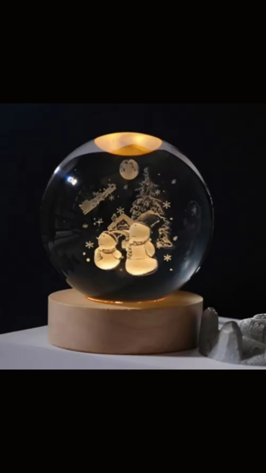 3D Engraved Crystal Sphere™